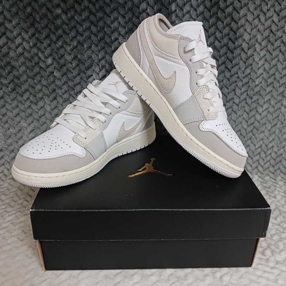 Air Jordan 1 Low SE Craft GS Inside Out Tech Grey Youth Shoes Sz 5.5Y Women's 7